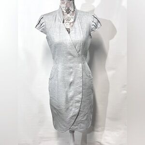 🛍️ANTONIO MELANI Light‎ khaki cap sleeve sheath dress size 4.